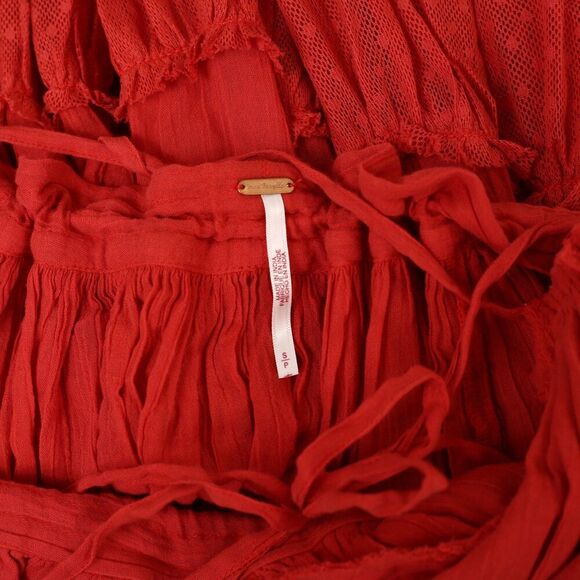 Free People Endless Summer 100 Degree Mini Dress Halter Beach Ruffle S 283567 - Picture 10 of 14